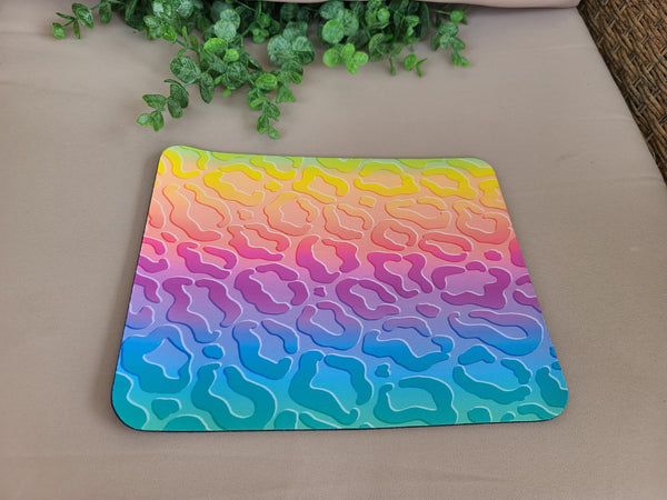 Rainbow Print Mouse Pad