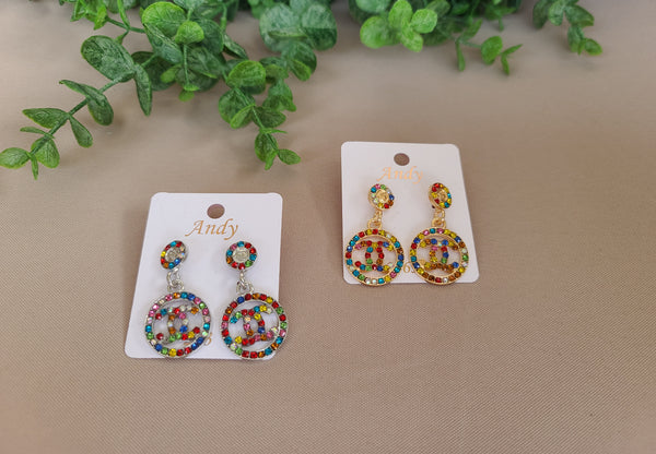 CC Multi Color Gem Earrings