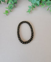 Black And Gold Nepal Roll On Bracelet