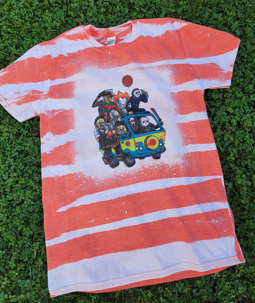 Horror Scooby Van Bleached Tee
