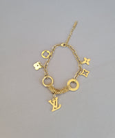 LV Inspired Stainless Steel Necklace & Bracelet Set