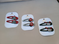 Christmas Rhinestone Snap Clips