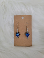 Blue Antique Silver Earrings