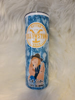 Blue Beth Dutton Yellowstone Tumbler