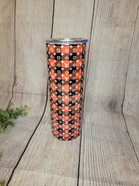 LV Buffalo Plaid Tumbler