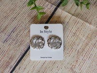 Silver GG Rhinestone Earrings