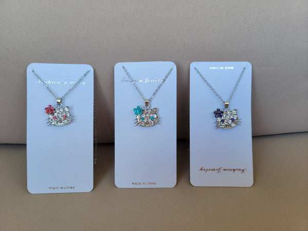 Kitty Rhinestone Necklace