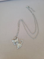 Rhinestone Cat Necklace