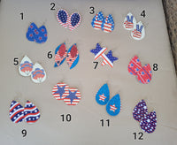 USA Leather Earrings