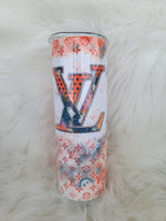 LV Orange Halloween Tumbler