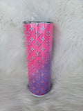 Pink Purple Ombre LV Tumbler