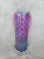 Pink Purple Ombre LV Tumbler