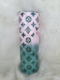 Pink & Sage LV Tumbler