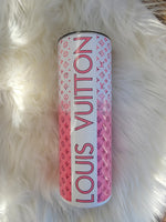 Pink & White LV Tumbler