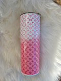 Pink & White LV Tumbler