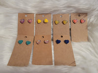 Druzy Heart Earrings