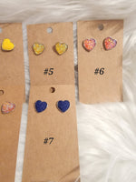 Druzy Heart Earrings