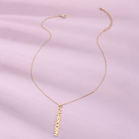 Gold Vertical Zodiac Necklaces