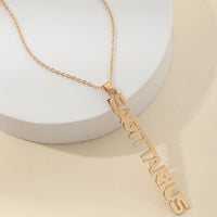 Gold Vertical Zodiac Necklaces