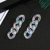 Transparent Acrylic Chain Earrings