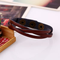 Braided Leather Snap Bracelets