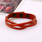 Braided Leather Snap Bracelets