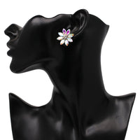 Diamond Flower Earrings