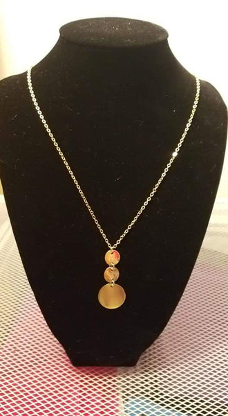 Gold Circles Long Necklace