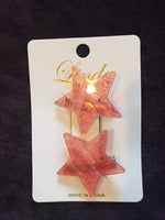 Peach Star Hair Clips