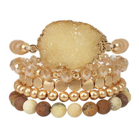 Druzy 5 piece Bracelet Set