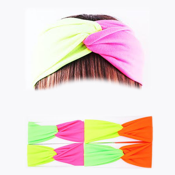 Neon Twist Knot Headbands