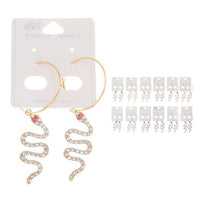 Rhinestone Snake Hoops