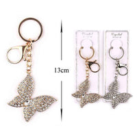 Rhinestone Butterfly Keychain