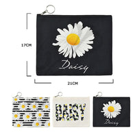 Daisy Canvas Makeup Bag