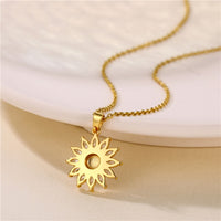 Sunflower Zircon Necklace