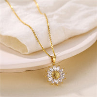 Sunflower Zircon Necklace