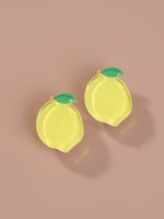 Yellow Lemon Acrylic Earrings