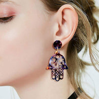 Hamsa Hand Acrylic Earrings