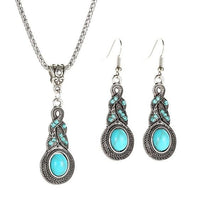 Blue Turquoise Necklace Set