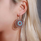 Bohemian Cooper Circle Earrings