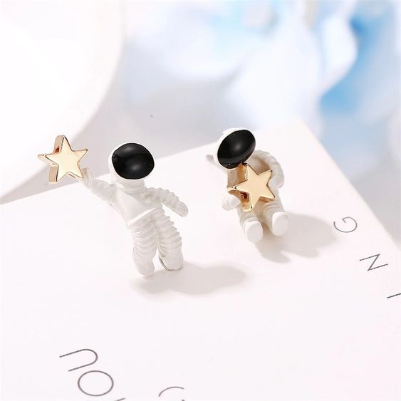 Astronaut Stud Earrings