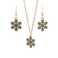 Christmas Snowflake Necklace Set