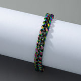 Rainbow Stainless Steel Chain Bracelet