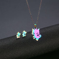 Stainless Steel Rainbow Cat Set