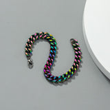 Rainbow Stainless Steel Chain Bracelet