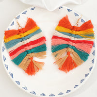 Handmade Tassel Leaf Earrings