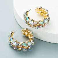 Chunky Gold Stone Hoops