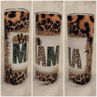 Boy Mama Animal Print Tumbler