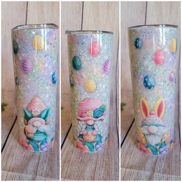 Glitter Easter Gnomes Tumbler