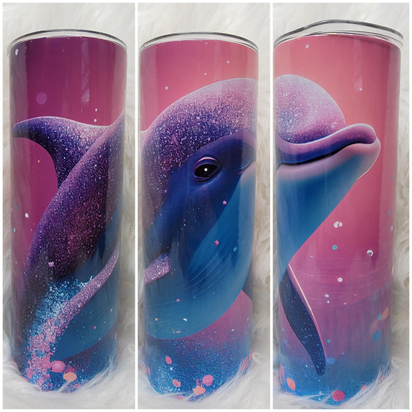 Purple Dolphin Tumbler